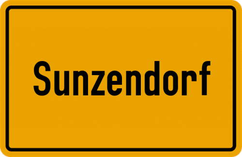 Ortsschild Sunzendorf