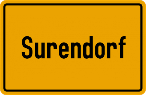 Ortsschild Surendorf
