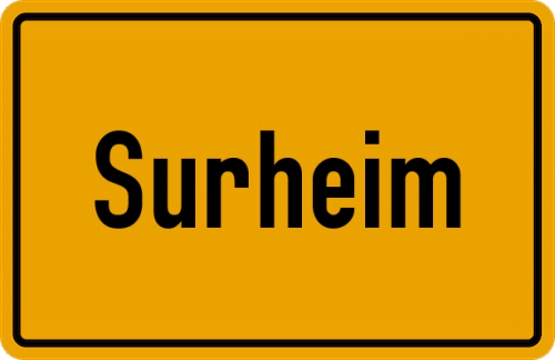Ortsschild Surheim