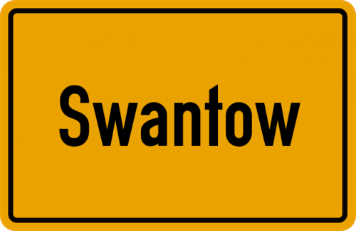 Ortsschild Swantow