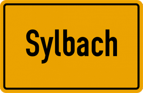 Ortsschild Sylbach, Unterfranken