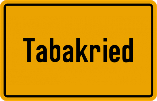 Ortsschild Tabakried