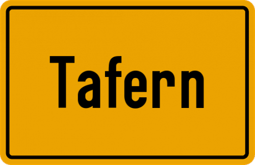 Ortsschild Tafern