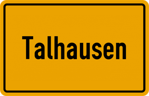 Ortsschild Talhausen