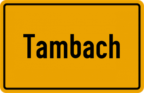 Ortsschild Tambach