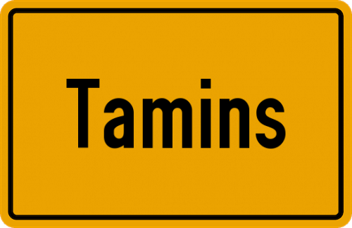 Ortsschild Tamins
