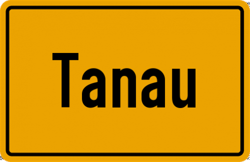 Ortsschild Tanau