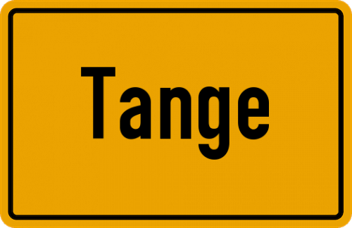 Ortsschild Tange, Kreis Ammerland