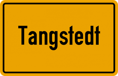 Ortsschild Tangstedt, Bezirk Hamburg