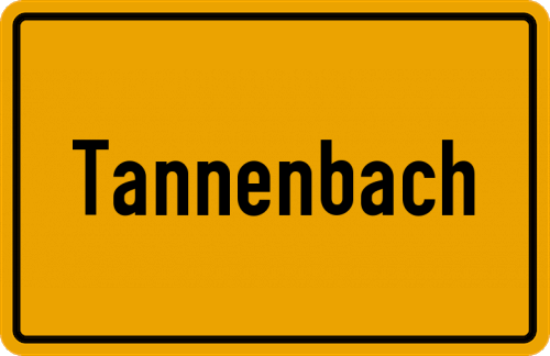 Ortsschild Tannenbach