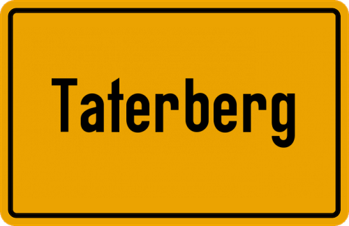 Ortsschild Taterberg