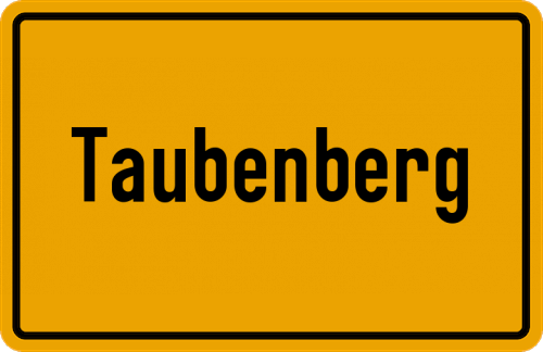 Ortsschild Taubenberg