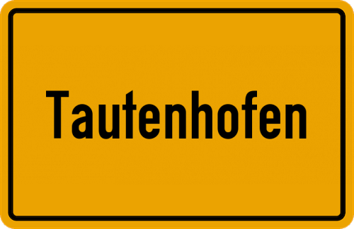 Ortsschild Tautenhofen