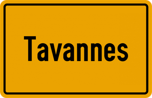 Ortsschild Tavannes