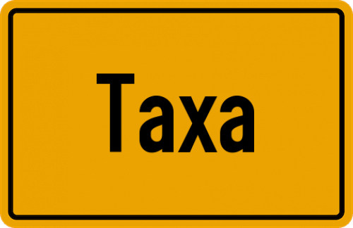 Ortsschild Taxa