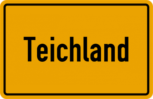 Ortsschild Teichland