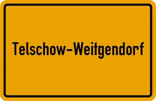 Ortsschild Telschow-Weitgendorf