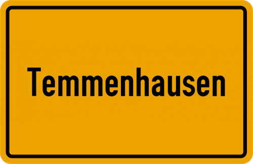 Ortsschild Temmenhausen