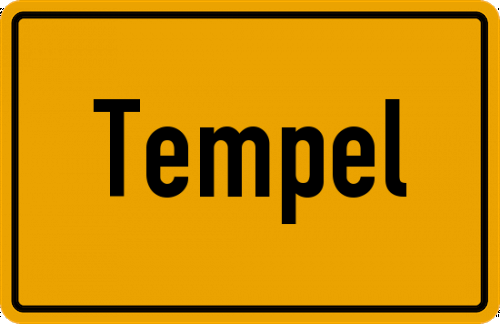 Ortsschild Tempel