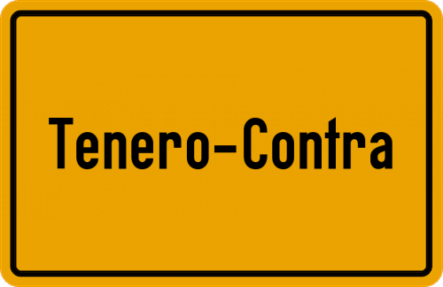Ortsschild Tenero-Contra