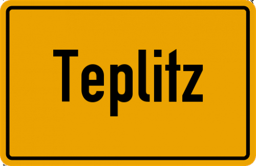 Ortsschild Teplitz