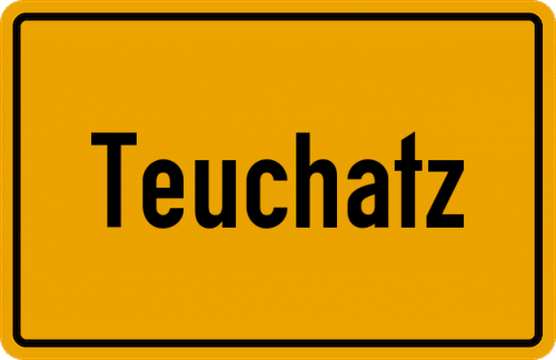 Ortsschild Teuchatz