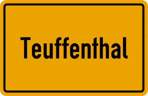 Ortsschild Teuffenthal
