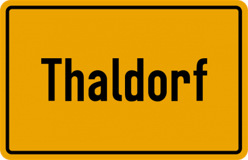 Ortsschild Thaldorf