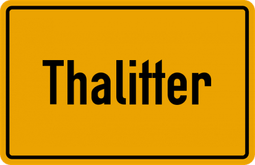 Ortsschild Thalitter