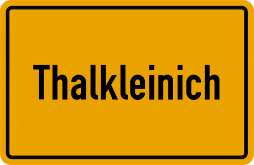 Ortsschild Thalkleinich