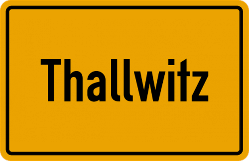 Ortsschild Thallwitz