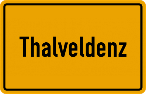 Ortsschild Thalveldenz