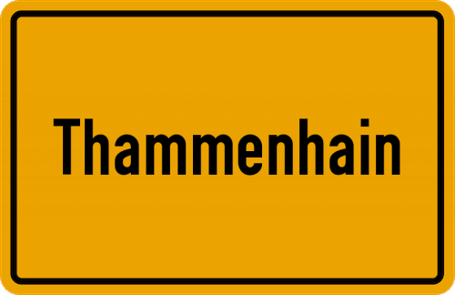 Ortsschild Thammenhain