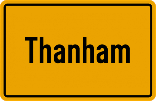Ortsschild Thanham