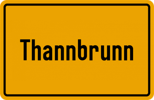 Ortsschild Thannbrunn