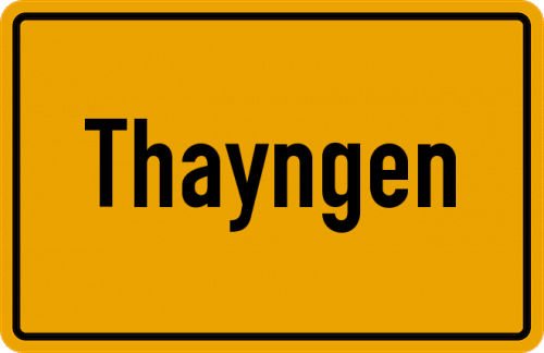 Ortsschild Thayngen