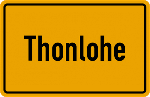 Ortsschild Thonlohe