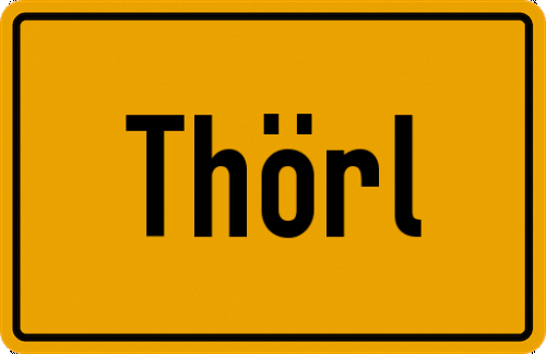 Ortsschild Thörl