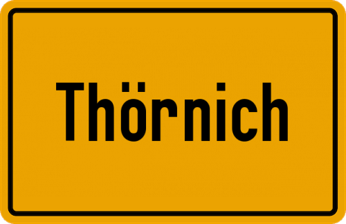 Ortsschild Thörnich