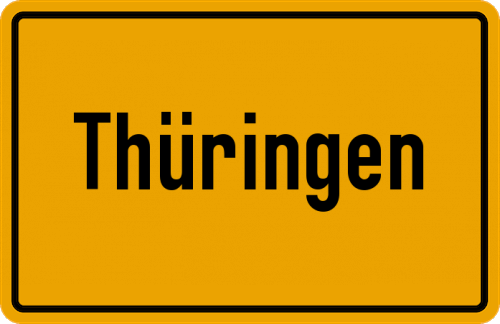 Ortsschild Thüringen