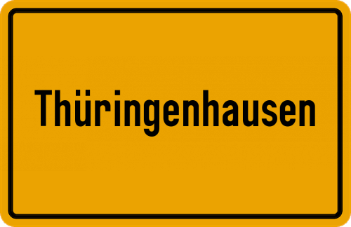 Ortsschild Thüringenhausen