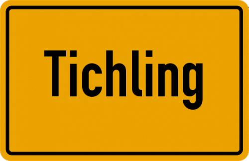 Ortsschild Tichling