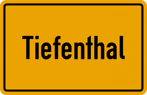 Ortsschild Tiefenthal, Rheinhessen