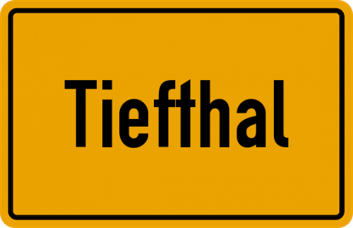 Ortsschild Tiefthal