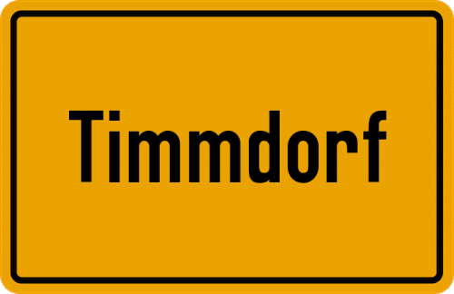 Ortsschild Timmdorf