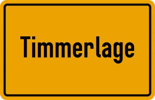 Ortsschild Timmerlage, Kreis Cloppenburg