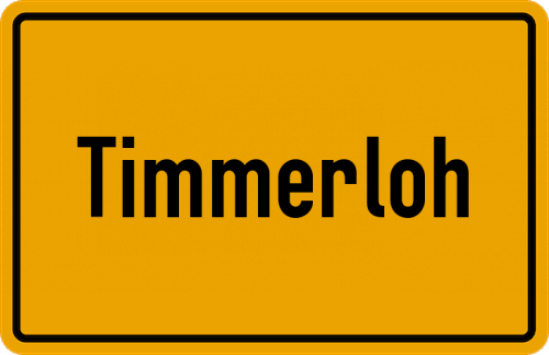 Ortsschild Timmerloh