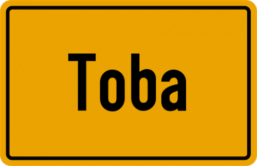 Ortsschild Toba