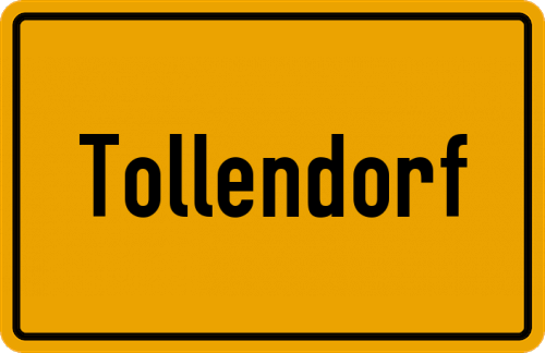 Ortsschild Tollendorf