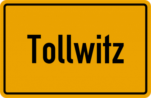 Ortsschild Tollwitz
